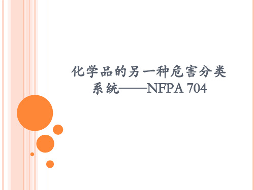 化学品的另一种危害分类系统——NFPA 704