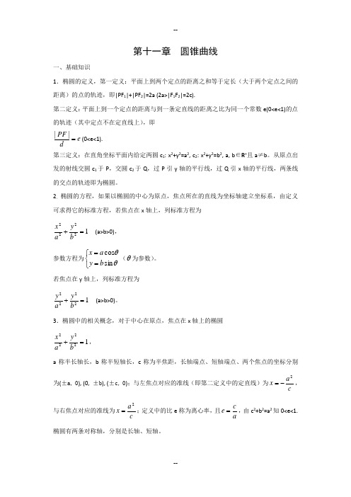 数学竞赛教案讲义()——圆锥曲线