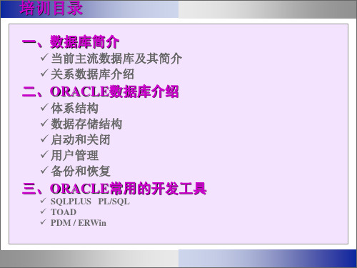 oracle数据库入门培训课件共68页