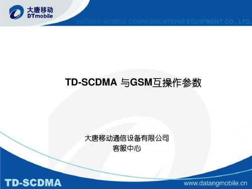 TD-SCDMA 与GSM互操作参数交流概要