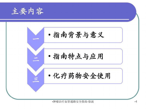 肿瘤治疗血管通路安全指南-徐波课件