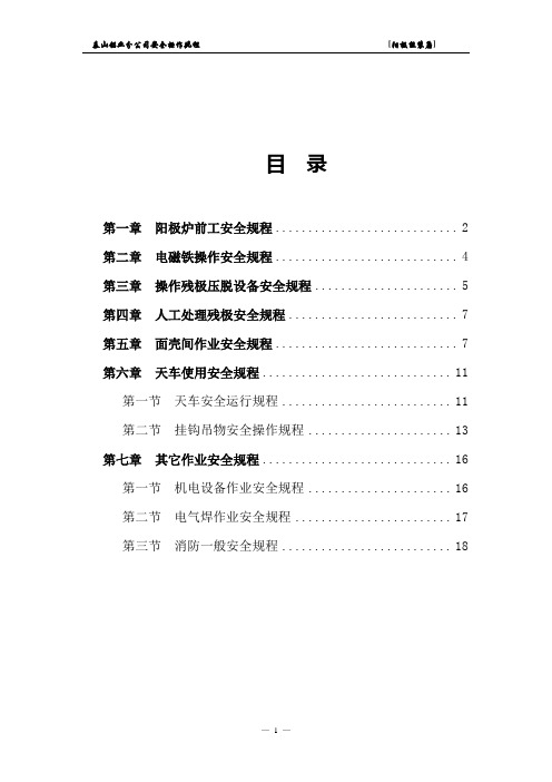 阳极组装安全操作规程新编07