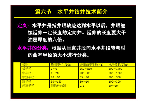 第六节 水平井钻井技术