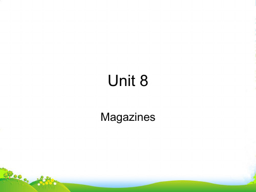 高中英语 Unit8 Magazinelanguage points课件(1) 上海新世纪S1B