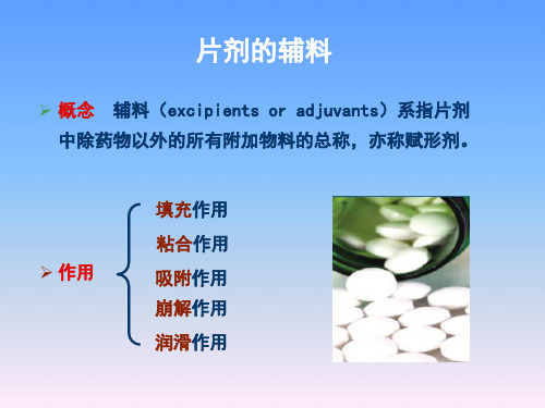 药剂学 第二节 片剂辅料