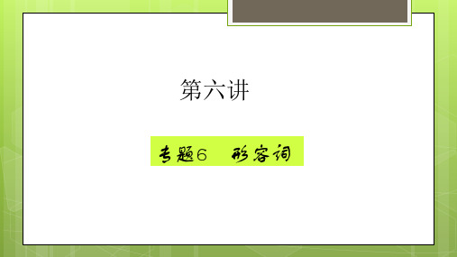 2020 山东省中考英语专项-----形容词专项(23张)