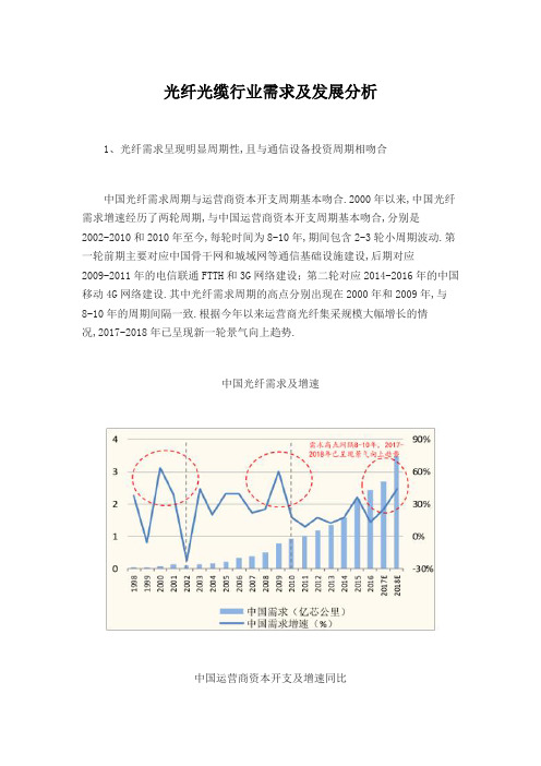 2021年光纤光缆行业需求及发展分析
