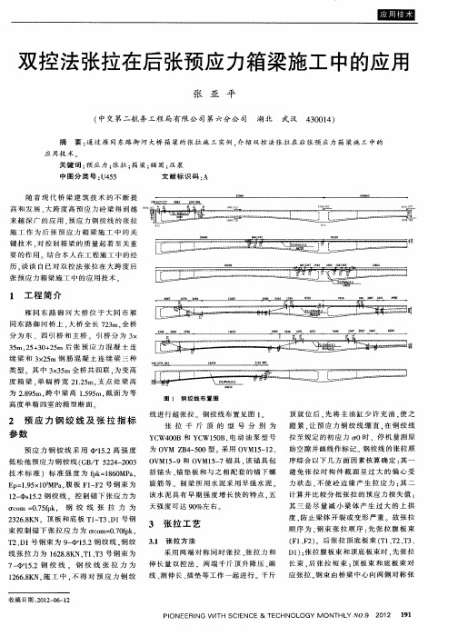 双控法张拉在后张预应力箱梁施工中的应用