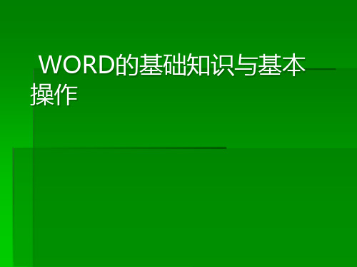 WORD培训PPT课件