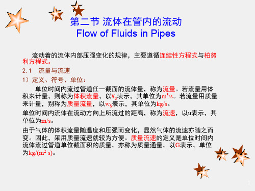 化工原理-流体在管内的流动.