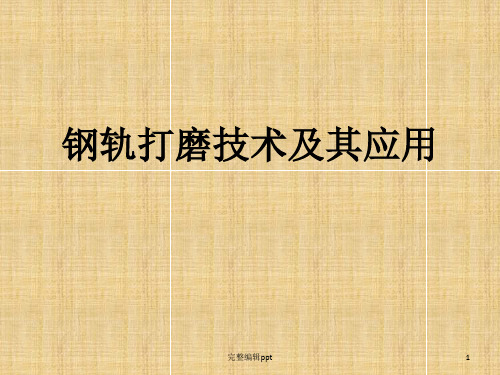 钢轨打磨技术及其应用ppt课件