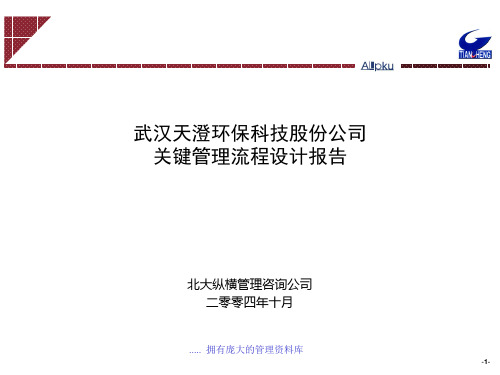 某环保科技公司关键管理流程设计报告