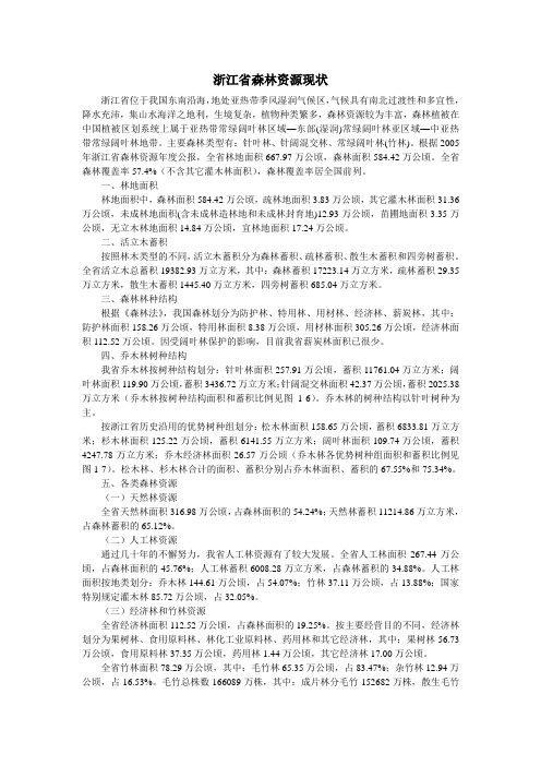 浙江省森林资源现状