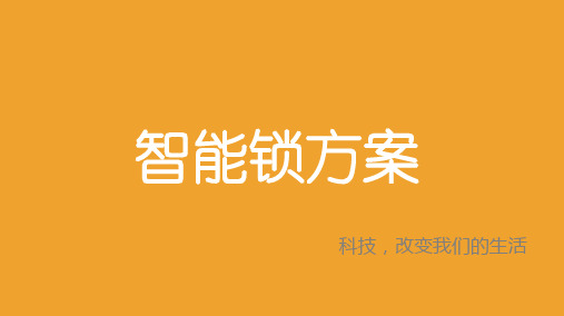 锁具行业现状分析 智能锁解决方案及案例介绍ppt课件