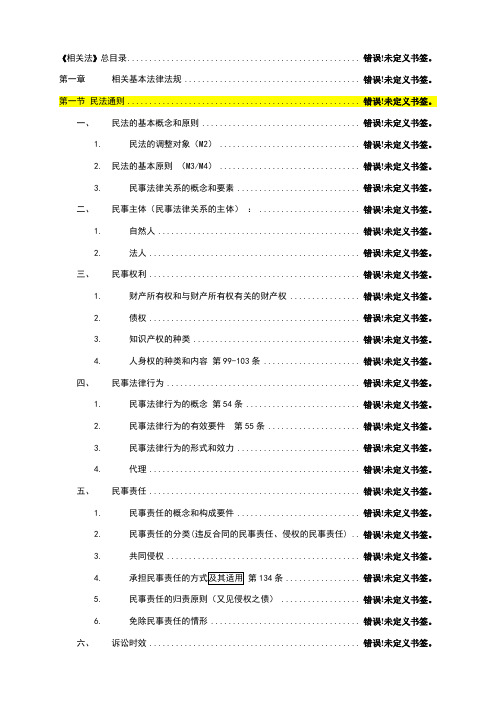 全国专利代理人考试重点汇总——相关法