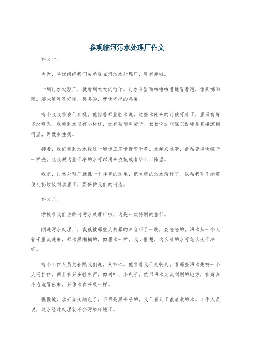 参观临河污水处理厂作文