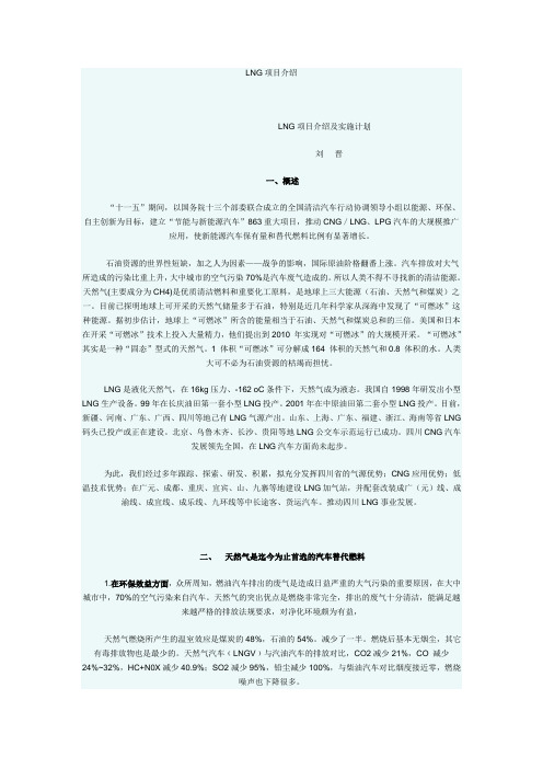 LNG项目介绍及实施计划