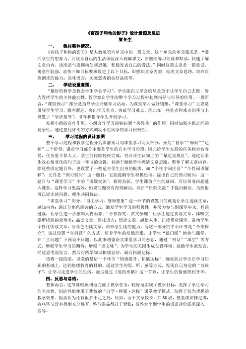 盲孩子和他的影子说课稿