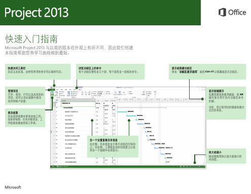 Project 2013 快速入门指南