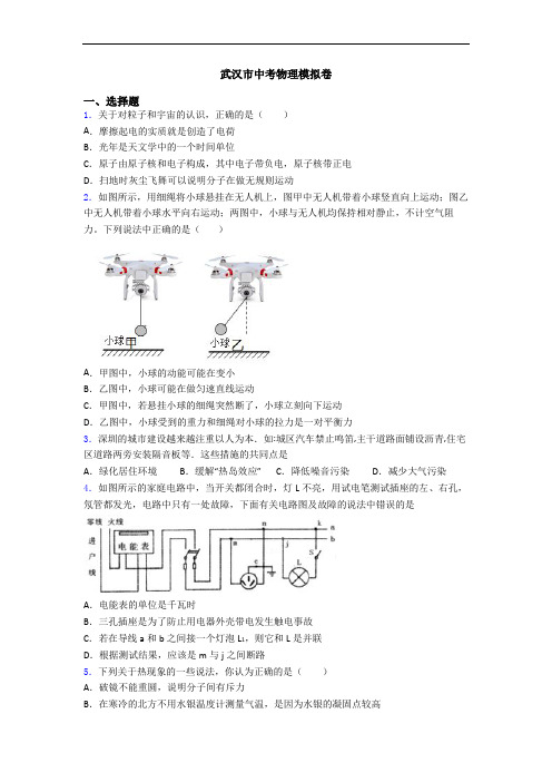 武汉市中考物理模拟卷