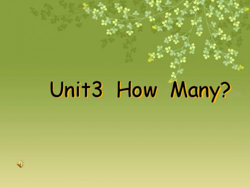 人教PEP版英语三年级下册Unit3  How  Many课件