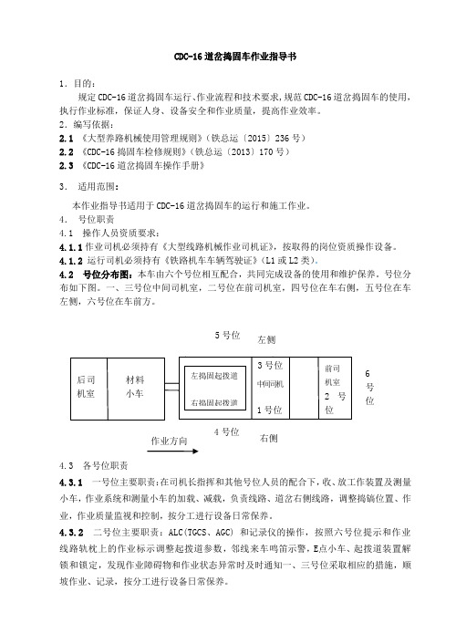 CDC-16道岔捣固车