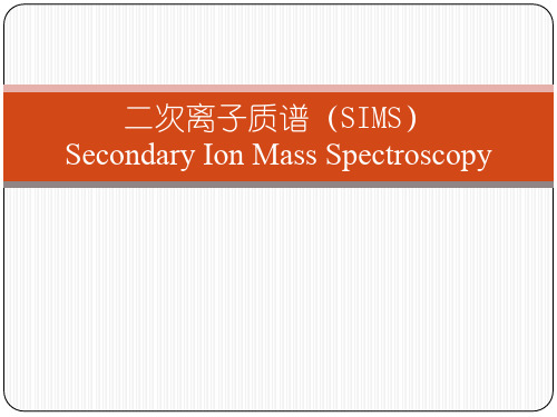 二次离子质谱(SIMS)
