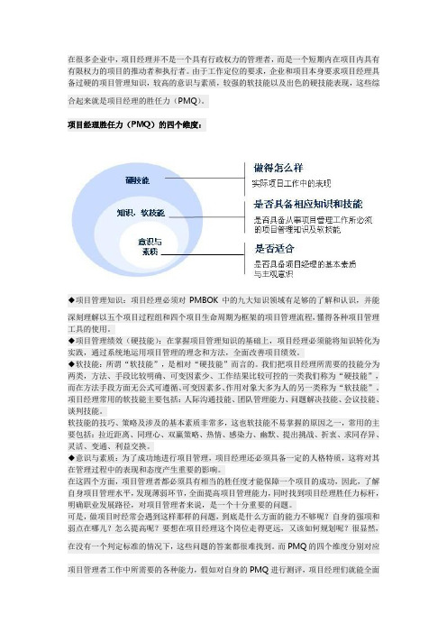 项目经理胜任力(PMQ)