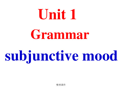 选修6  Unit 1 Grammar 虚拟语气