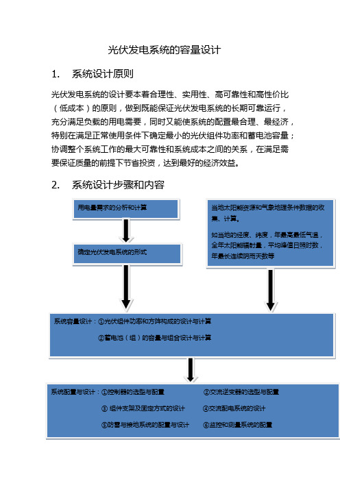 太阳能光伏发电系统的容量设计