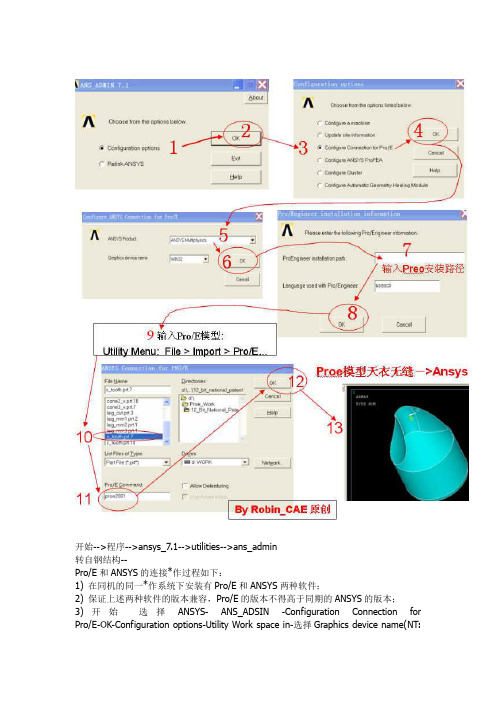 Proe天衣无缝传入Ansys