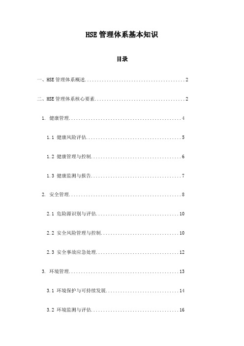 HSE管理体系基本知识