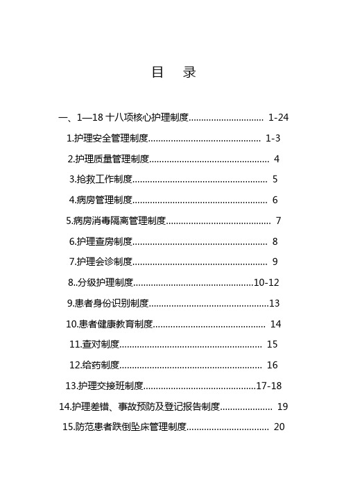 2020年医院最新护理制度(自行修改版)