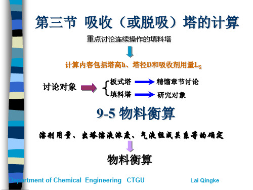 化工原理 第三节 吸收(或脱吸)塔的计算上