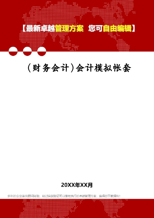 (财务会计)会计模拟帐套