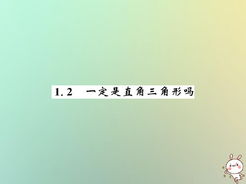 八年级数学上册第一章勾股定理1.2一定是直角三角形吗习题课件新版北师大版0825180