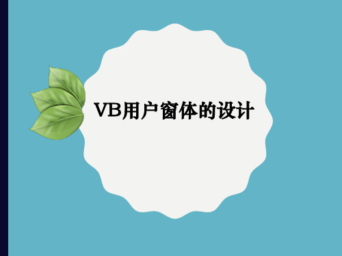 2.3VB用户窗体的设计[13页]