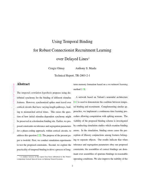 Journal Special Issue on Spiking Neural Systems. over Delayed Lines