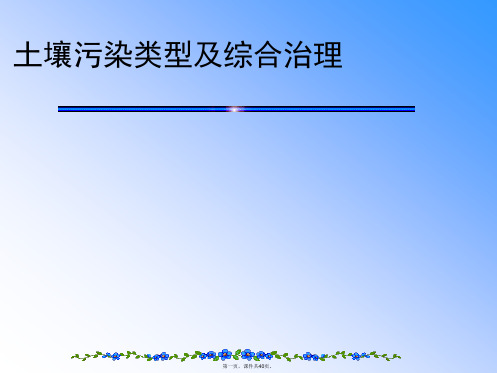 土壤污染类型及综合治理PPT课件