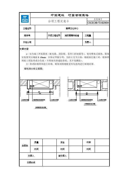 消防箱处理交底