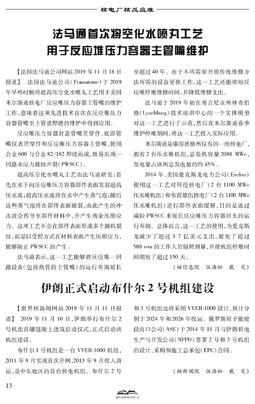 伊朗正式启动布什尔2号机组建设