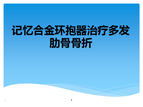 肋骨骨折内固定术ppt课件