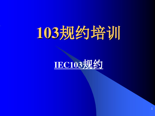 IEC103规约培训