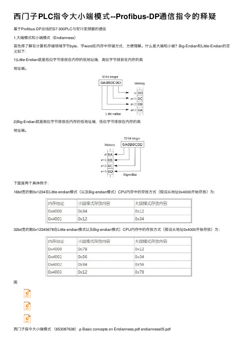 西门子PLC指令大小端模式--Profibus-DP通信指令的释疑