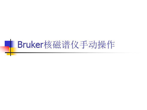 bruker中文操作手册