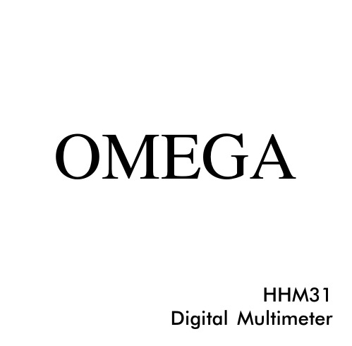 Omega HHM31数字多功能表计说明书