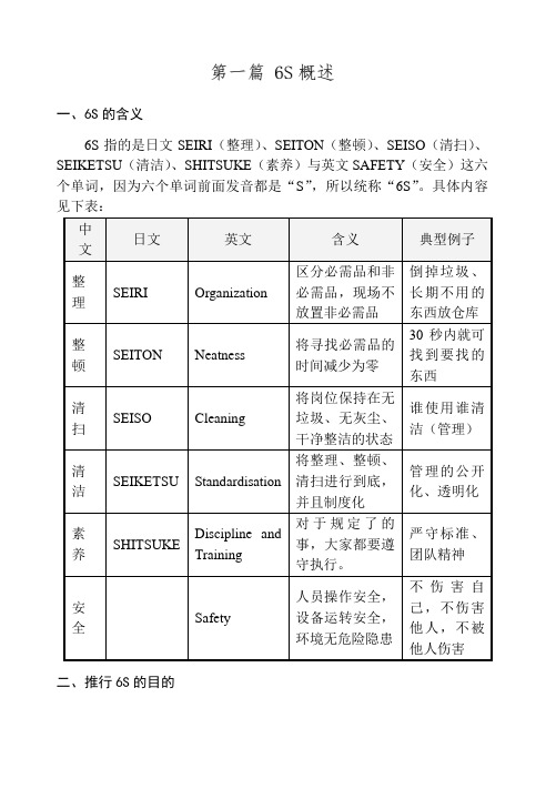 6S推行手册