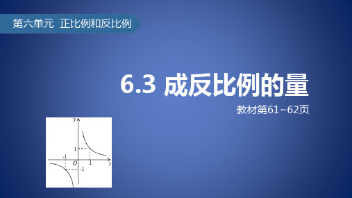 六年级数学下册 六 正比例和反比例(成反比例的量)课件 苏教版