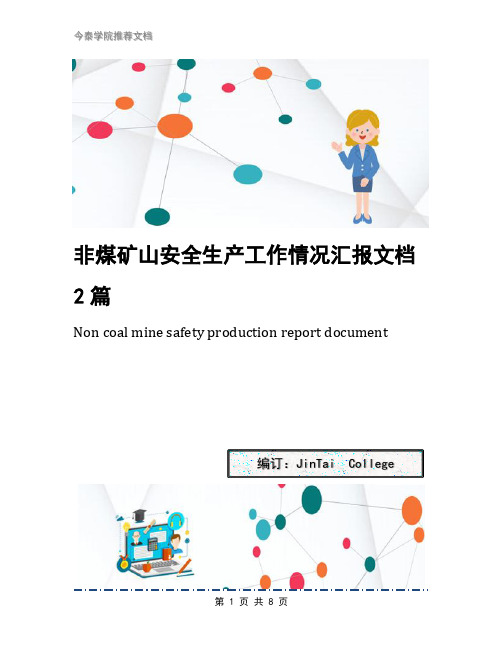 非煤矿山安全生产工作情况汇报文档2篇