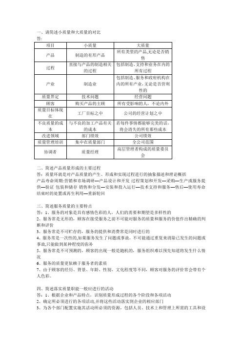 全面质量管理资料